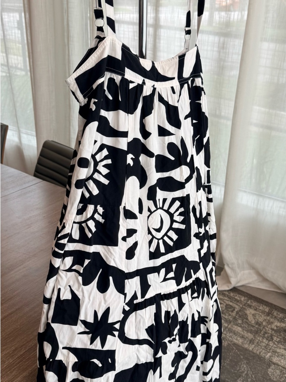 Abel the Label Black & White Maxi Print Dress